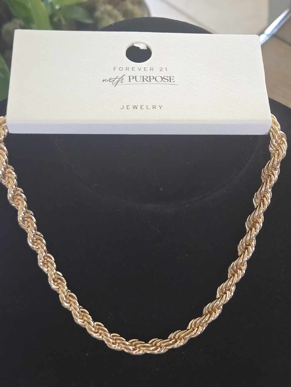 Forever 21, Gold Rope Chain Necklace | NWT